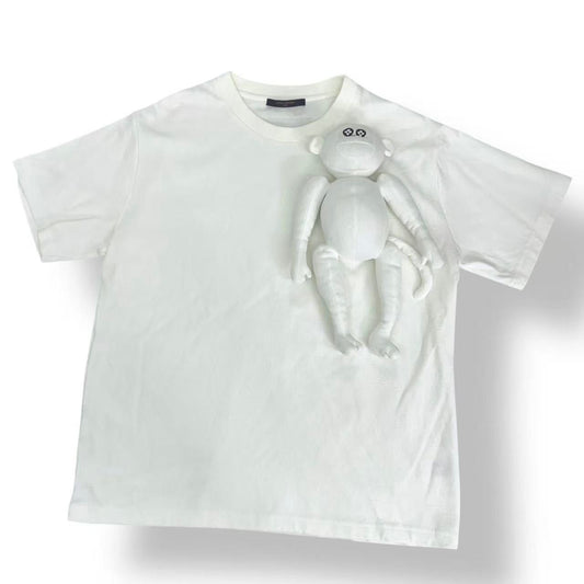 Louis Vuitton Top Monki T-Shirt White Cotton 100% XL