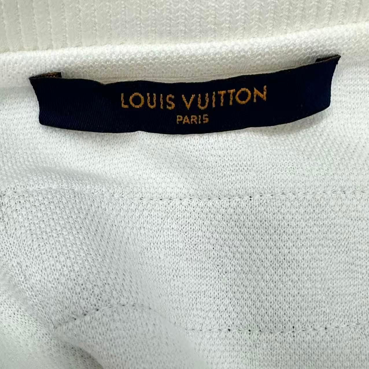 Louis Vuitton Top Monki T-Shirt White Cotton 100% XL — view 3