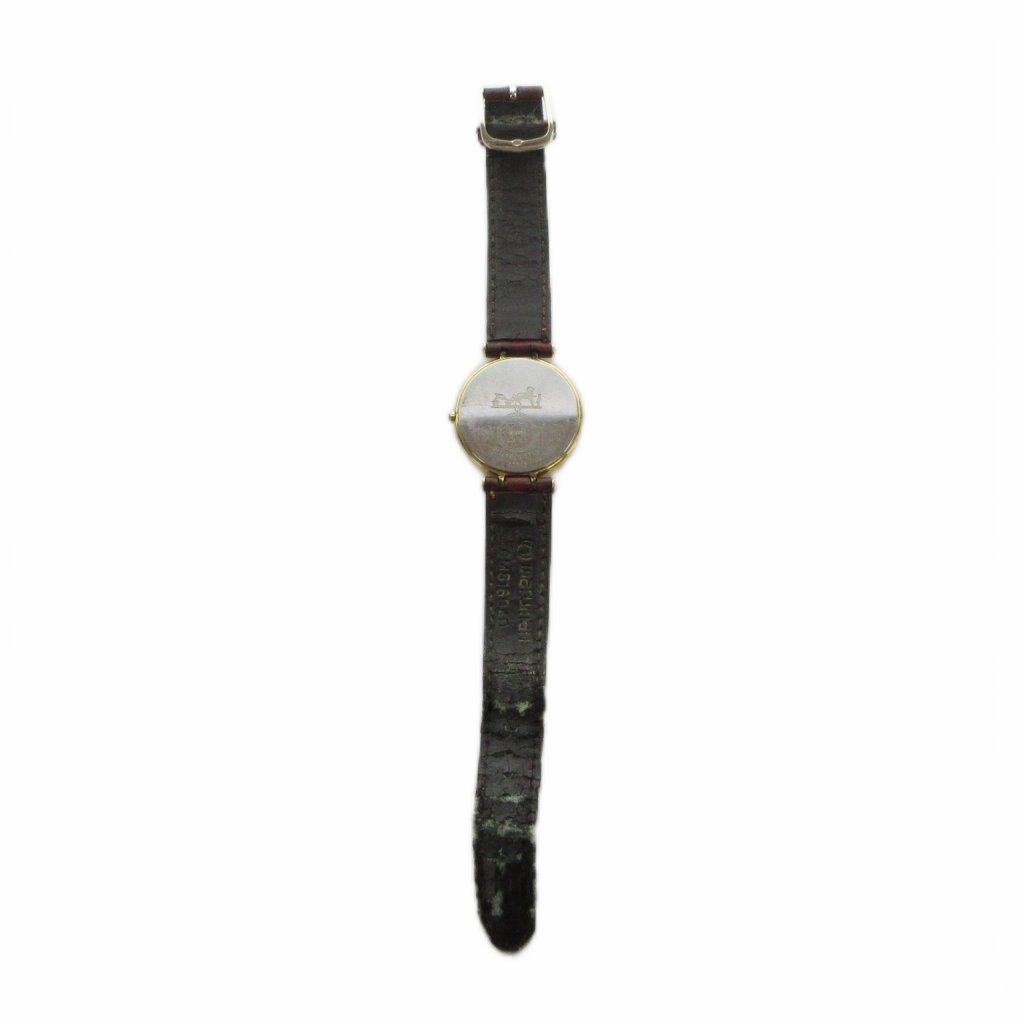 Hermes Watch Carre Leather leto Gold — view 4