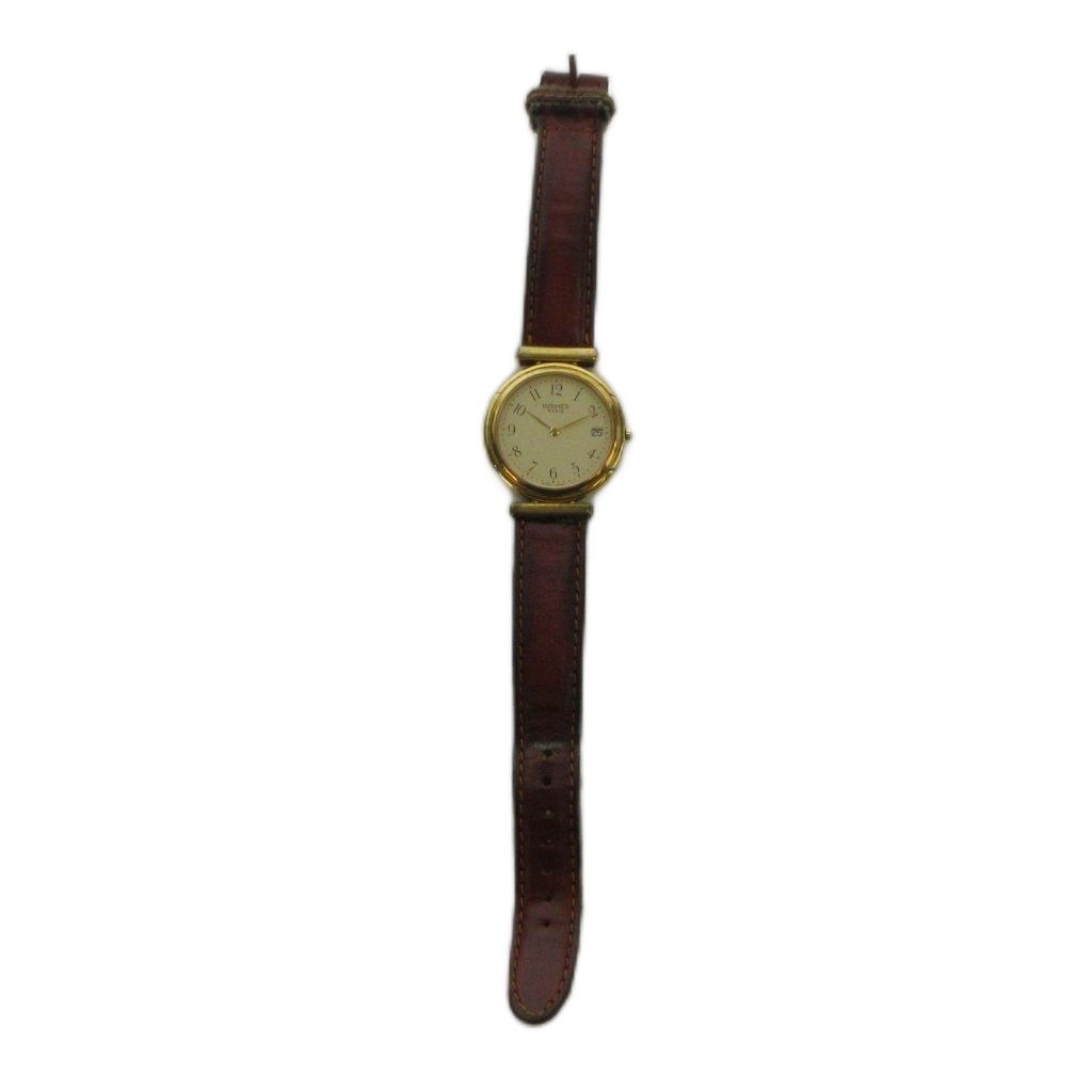 Hermes Watch Carre Leather leto Gold — view 3
