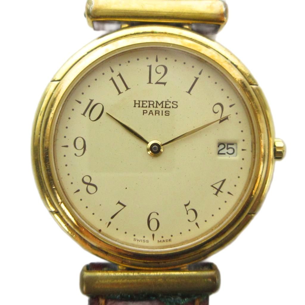Hermes Watch Carre Leather leto Gold