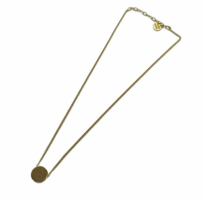 Miu Miu Necklace Pendant Logo Gold — view 4