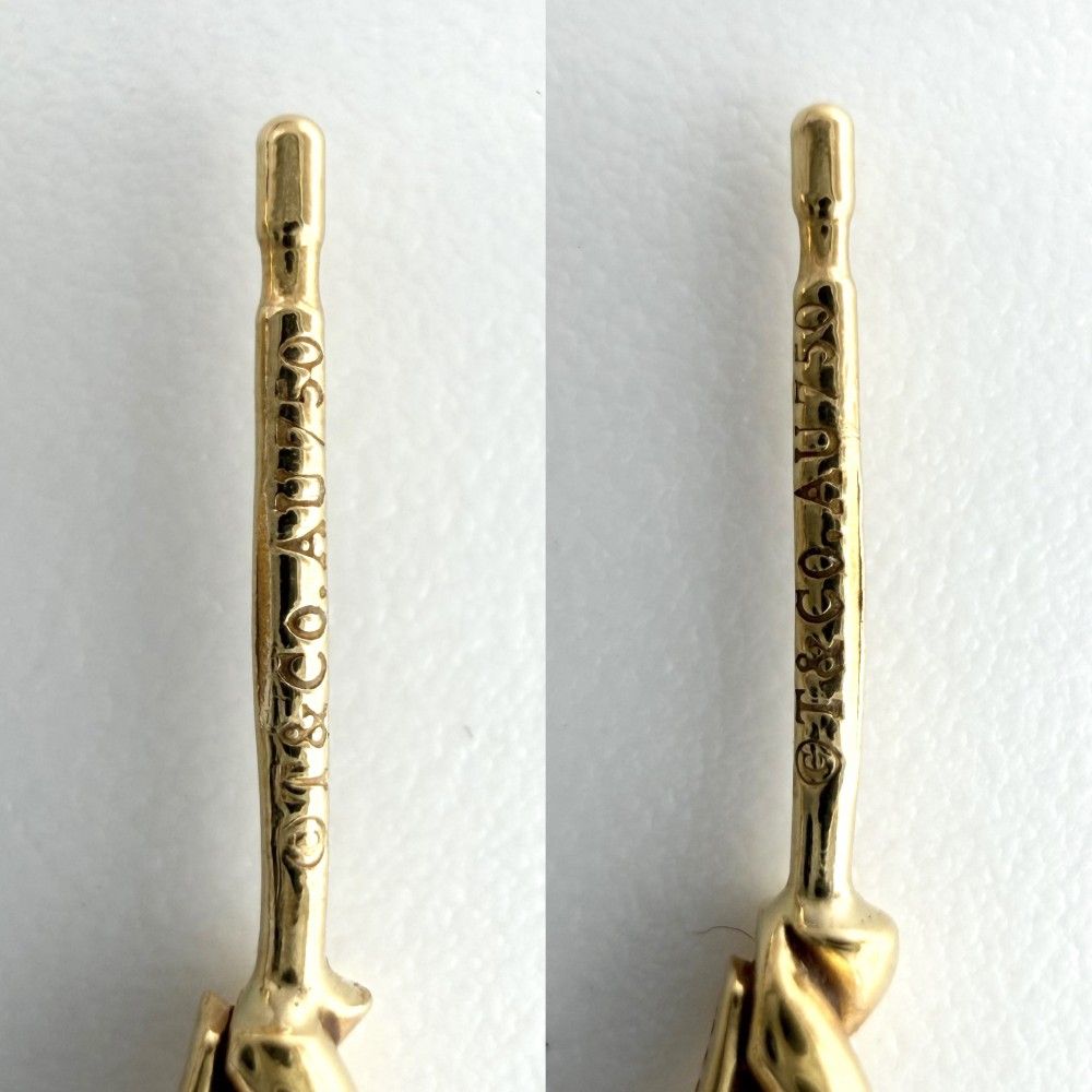 Tiffany & Co Earrings Twist Hoop 18k YG Gold — view 4