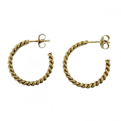 Tiffany & Co Earrings Twist Hoop 18k YG Gold — view 2