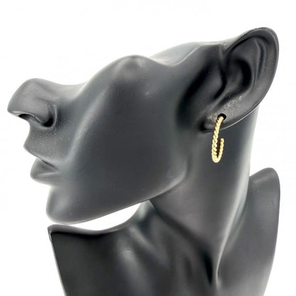 Tiffany & Co Earrings Twist Hoop 18k YG Gold — view 3