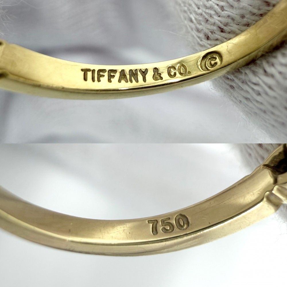 Tiffany & Co Ring Half Eternity 18k YG Gold Diamond Blue — view 5