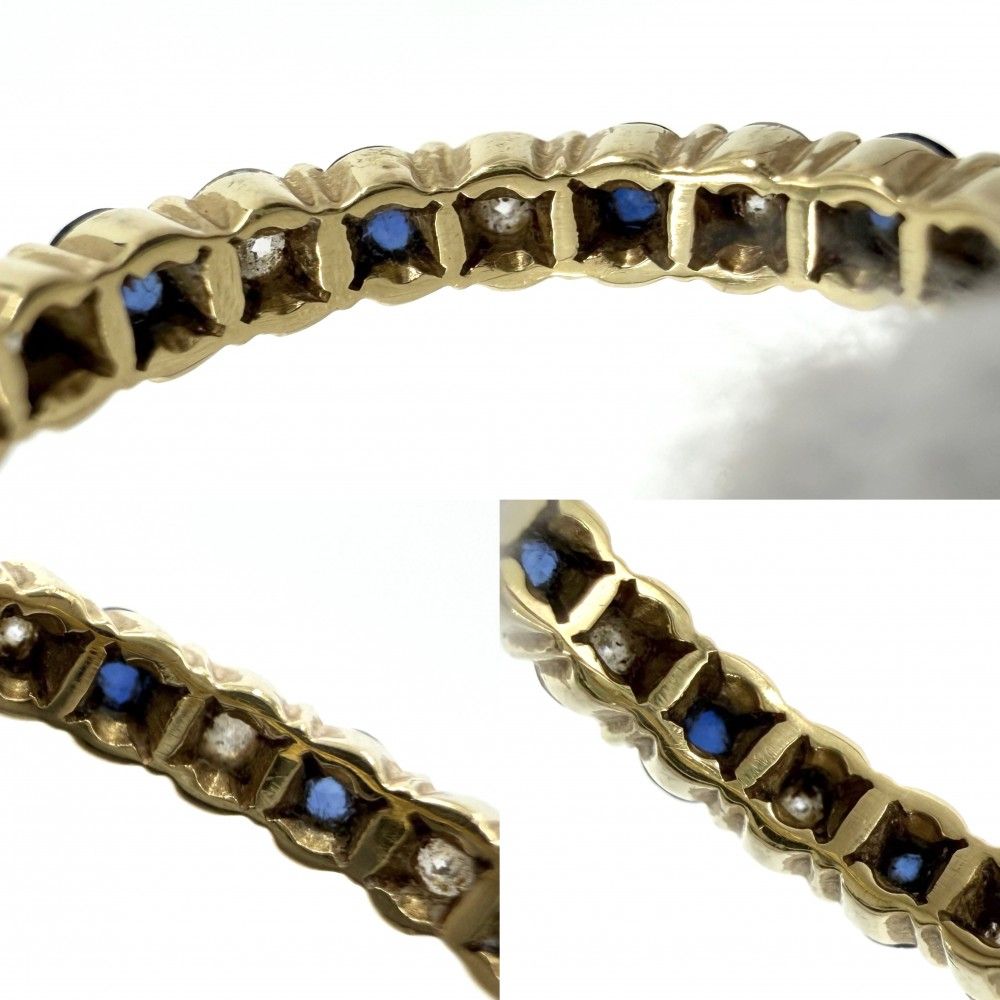 Tiffany & Co Ring Half Eternity 18k YG Gold Diamond Blue — view 4