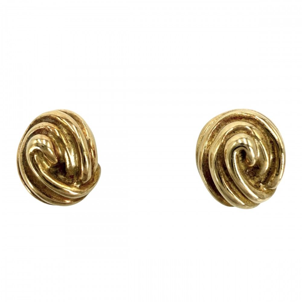 Tiffany & Co Earrings Twist 18k YG Gold