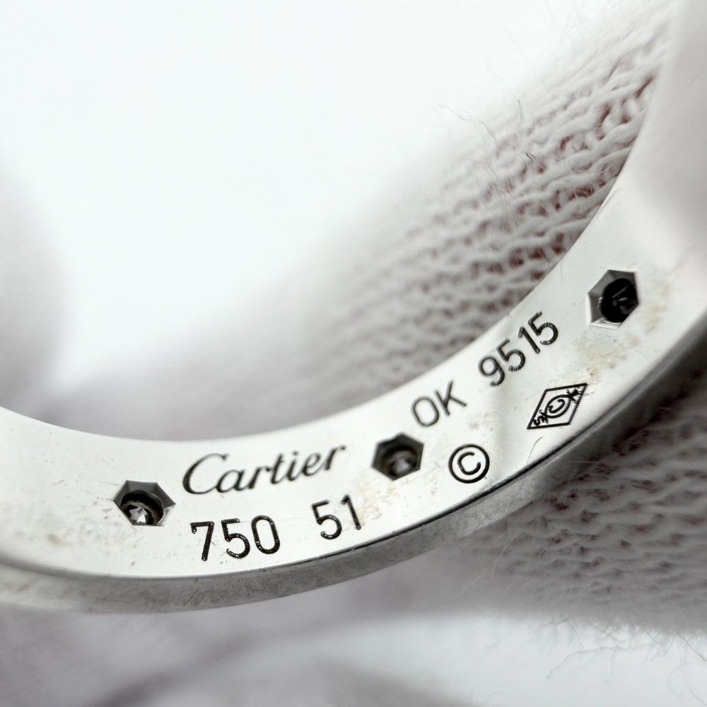 Cartier Ring Love Diamond 18k WG 51 White Gold — view 3