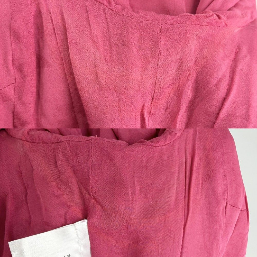 Chanel Set Collarless Jacket Skirt CC Logo Pink Silver Wool Nylon Mohair Spring — view 5
