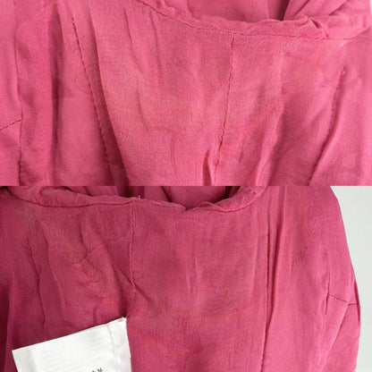 Chanel Set Collarless Jacket Skirt CC Logo Pink Silver Wool Nylon Mohair Spring — view 5