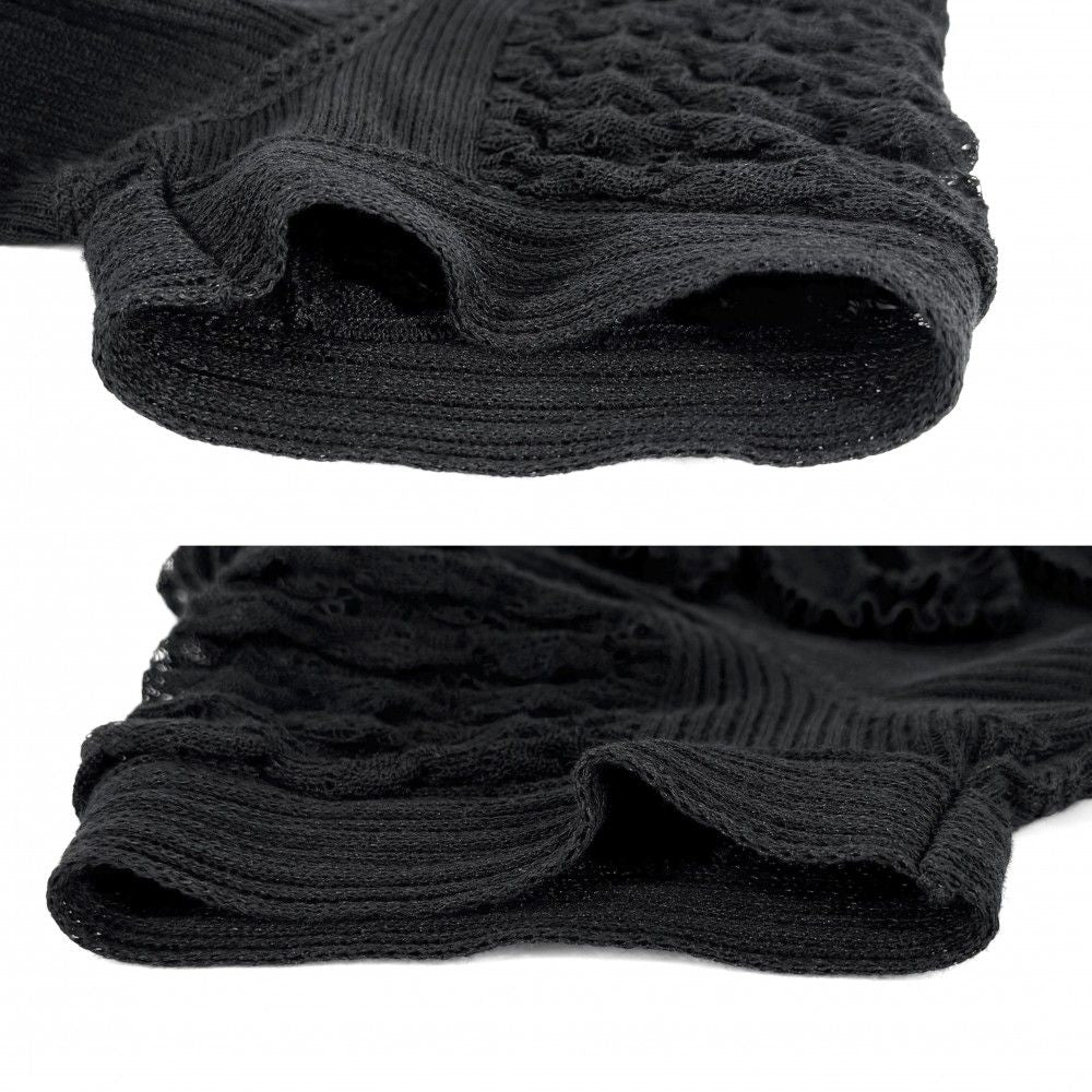 Chanel Dress Lace Bowtie Short Sleeve 38 Black Cotton Polyester Spandex Spring — view 3