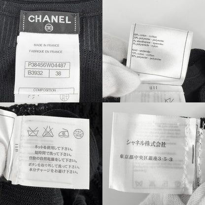 Chanel Dress Lace Bowtie Short Sleeve 38 Black Cotton Polyester Spandex Spring — view 4