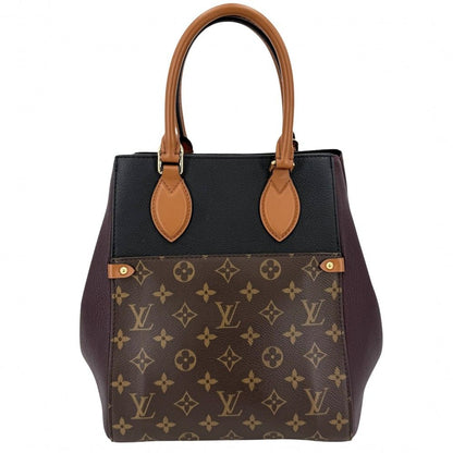 Louis Vuitton 2-Way Fold Tote MM Shoulder Bag Crossbody Monogram Canvas Brown — view 2