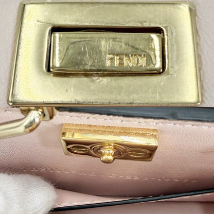 Fendi 2-Way Peekaboo ISeeU Small Micro Mini Shoulder Bag Crossbody Leather Pink — view 6
