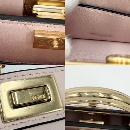 Fendi 2-Way Peekaboo ISeeU Small Micro Mini Shoulder Bag Crossbody Leather Pink — view 7