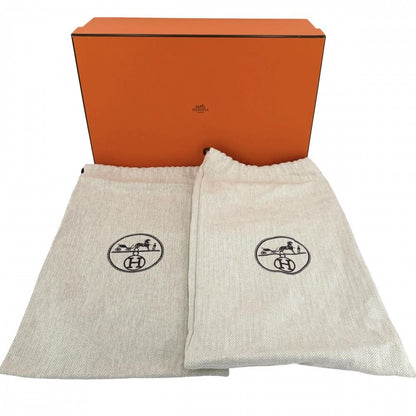 Hermes Sneakers Bouncing Shoes 39.5 Leather Suede Rubber Beige White — view 9