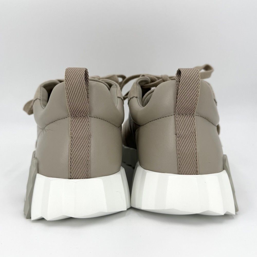Hermes Sneakers Bouncing Shoes 39.5 Leather Suede Rubber Beige White — view 4