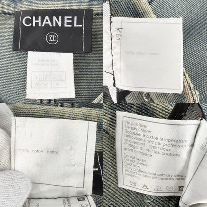 Chanel Denim Jacket Long 40 Indigo Cotton Spring Autumn — view 4