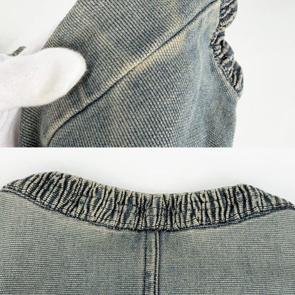 Chanel Denim Jacket Long 40 Indigo Cotton Spring Autumn — view 5