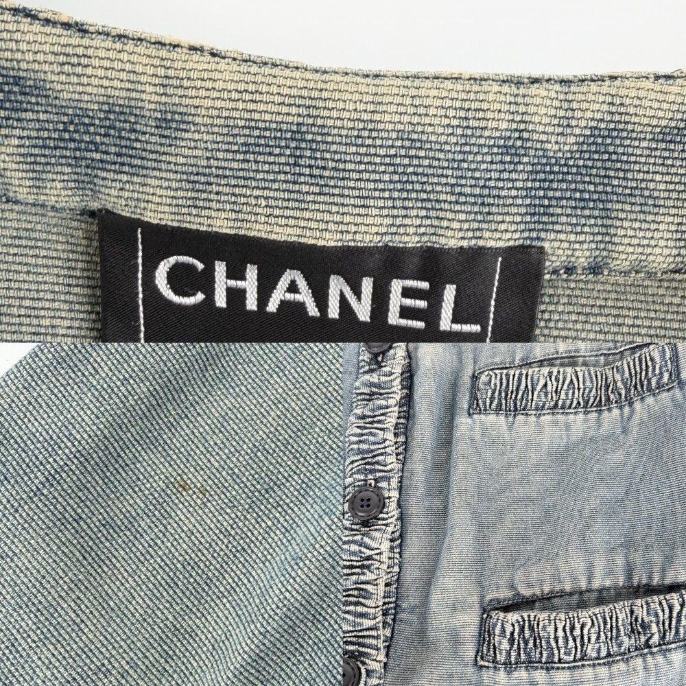 Chanel Denim Jacket Long 40 Indigo Cotton Spring Autumn — view 6