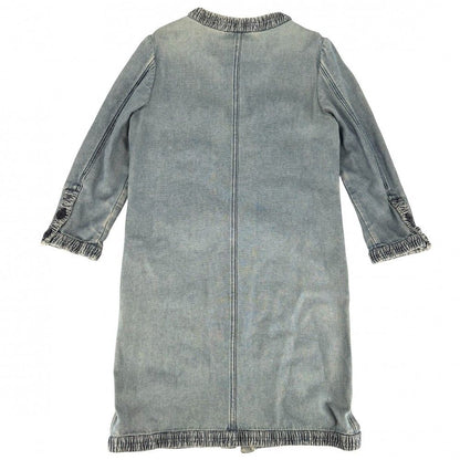 Chanel Denim Jacket Long 40 Indigo Cotton Spring Autumn — view 2