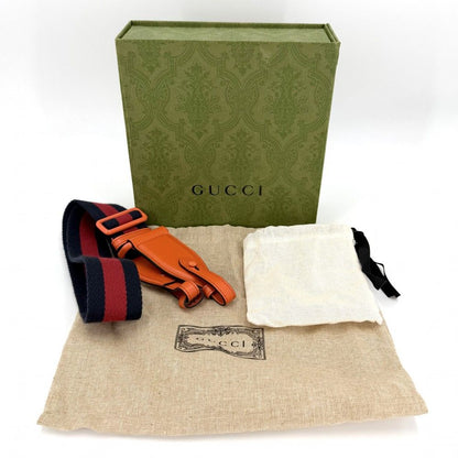 Gucci 2-Way Mini Horsebit Mini Shoulder Bag Crossbody Leather Orange Gold — view 9