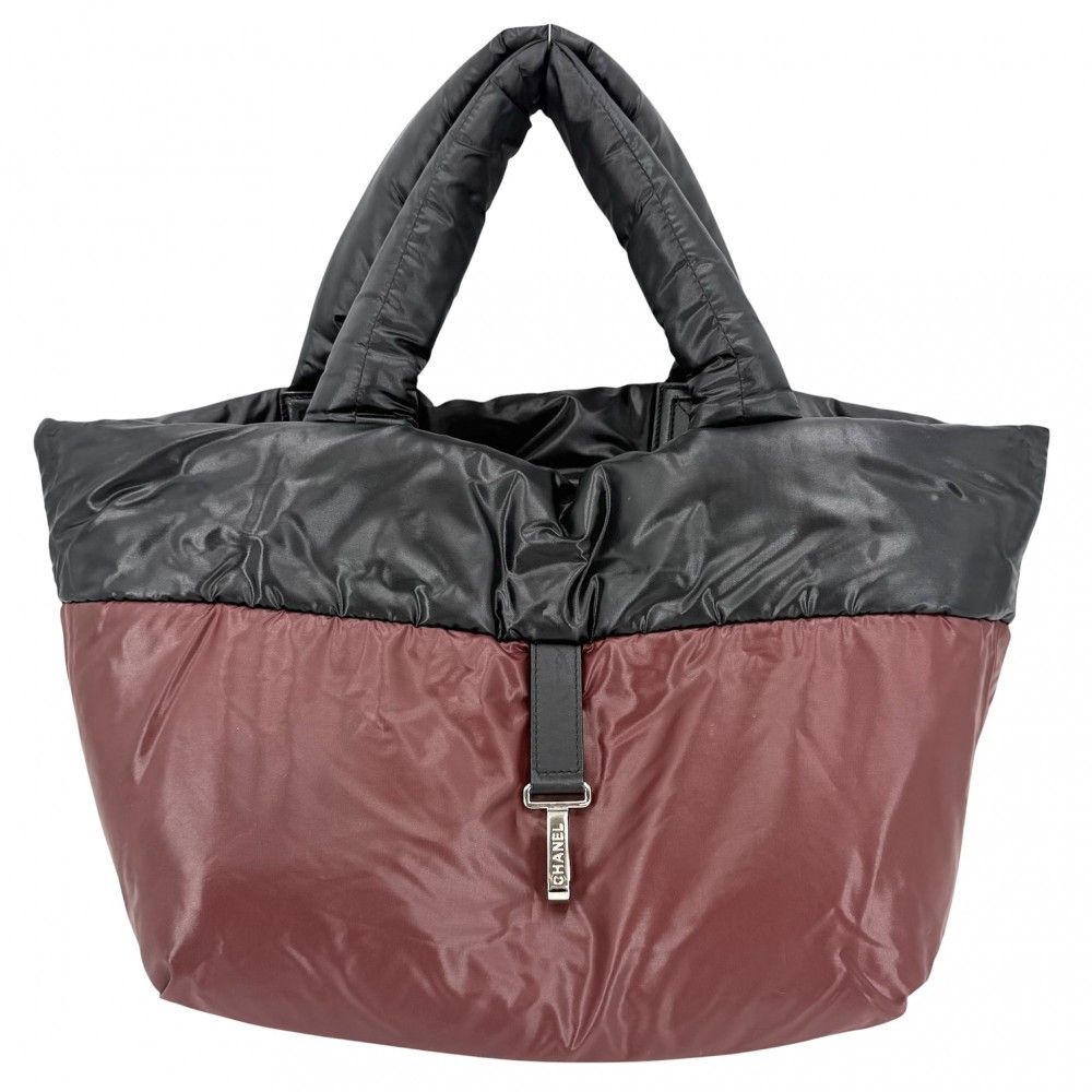 Chanel Handbag Coco Cocoon PM Reversible Tote CC Logo Quilted Nylon Gray — view 4