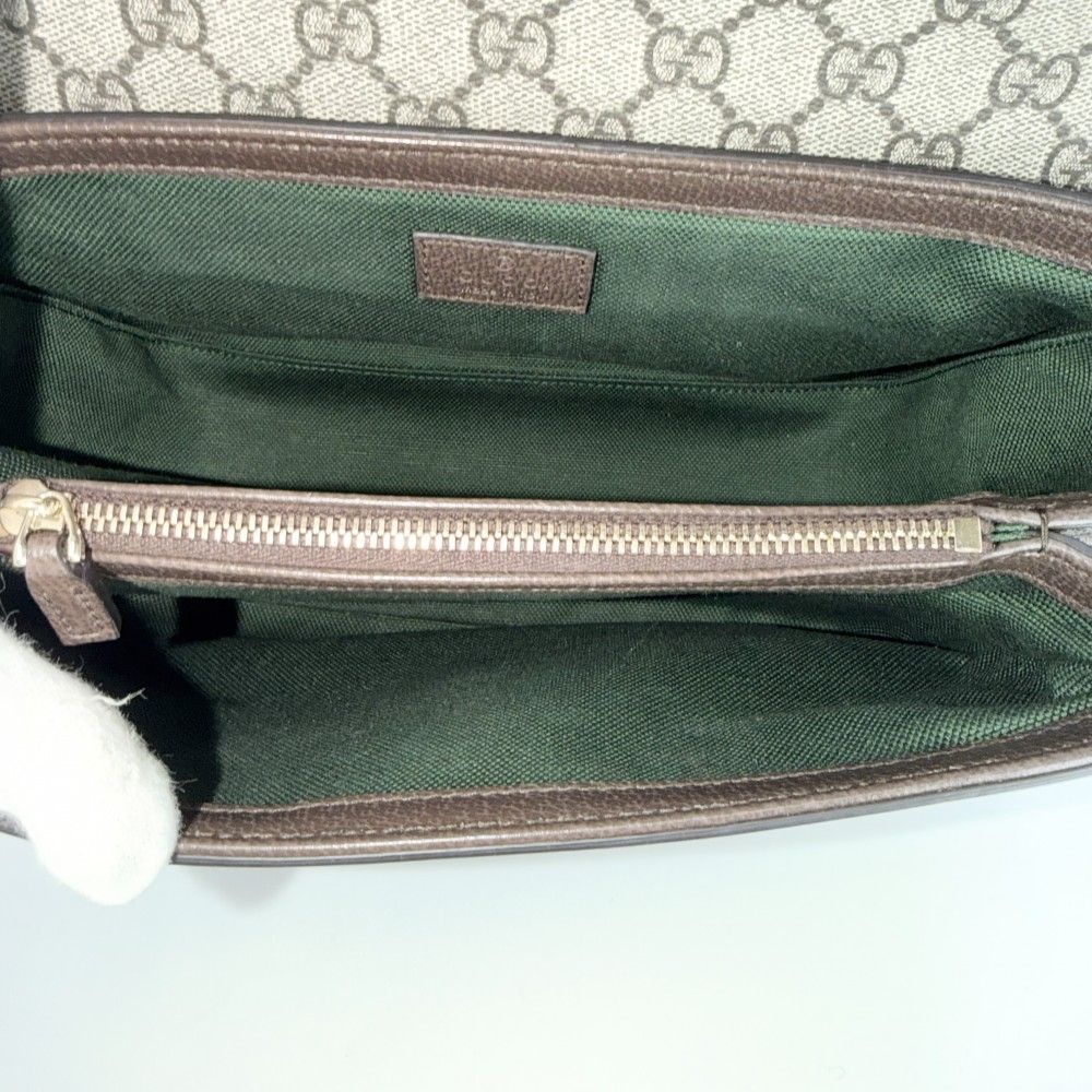 Gucci 2-Way Ophidia Top Handle Shoulder Bag Crossbody GG Supreme Canvas Leather — view 4