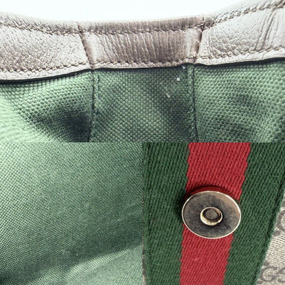 Gucci 2-Way Ophidia Top Handle Shoulder Bag Crossbody GG Supreme Canvas Leather — view 7