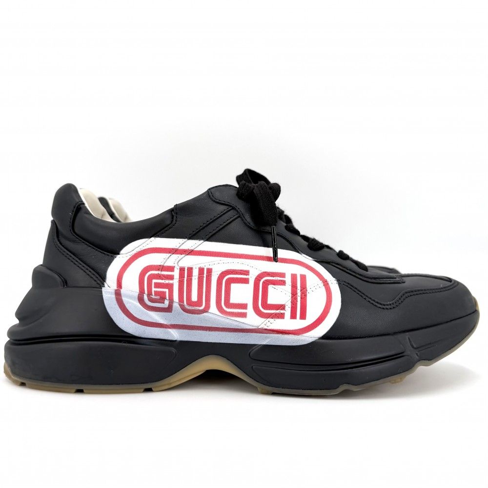 Gucci Sneakers Ryton Low Cut Shoes 6.5 Leather Black — view 2