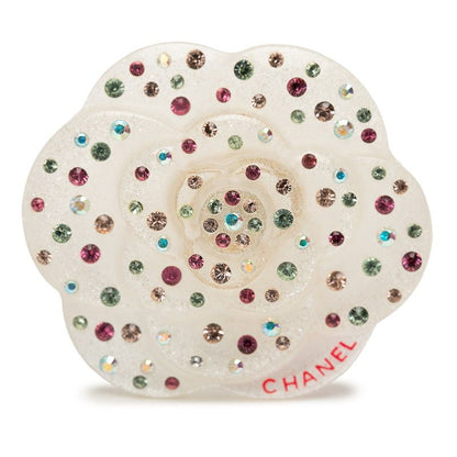 Chanel White Multicolor Plastic Line Strike 1 Brooch