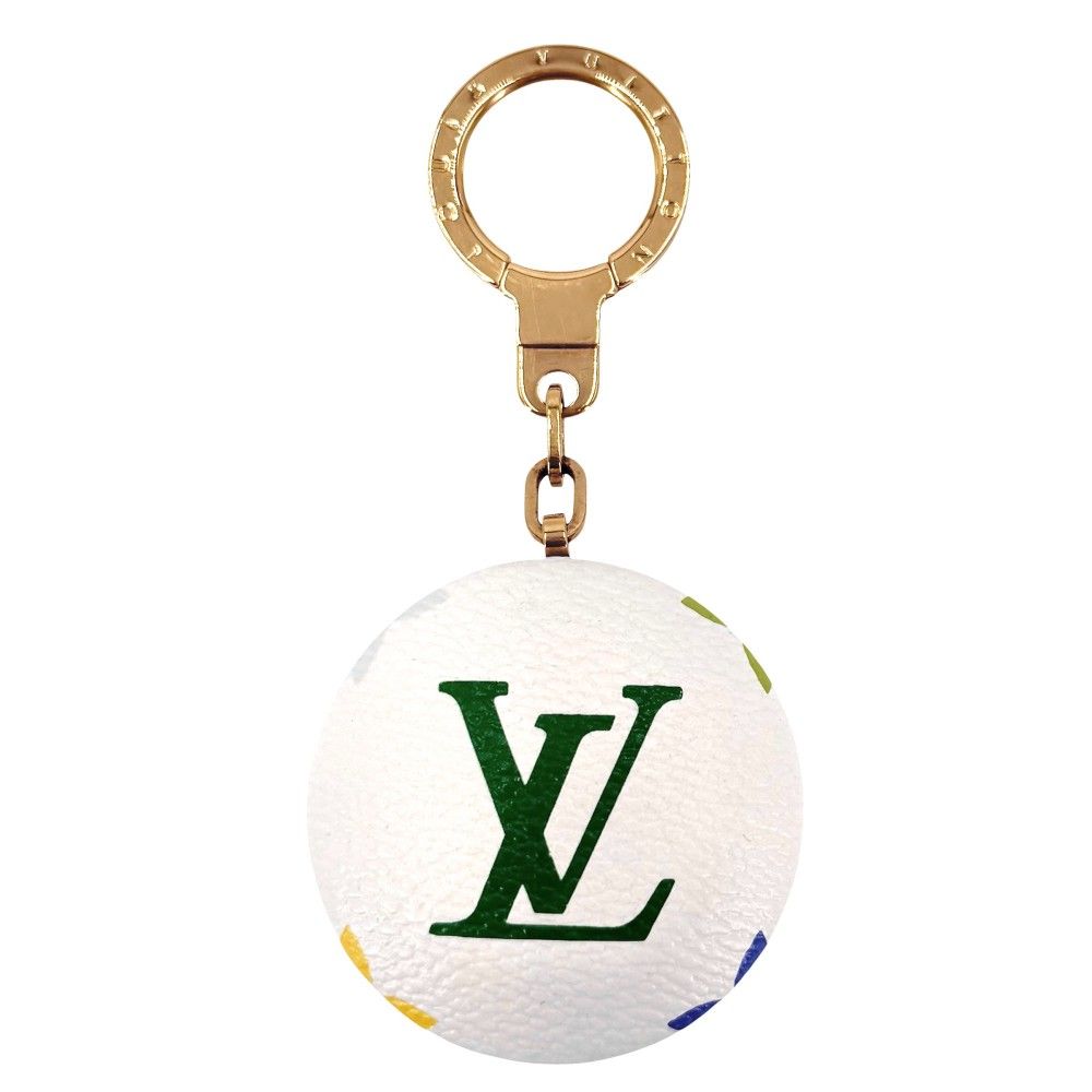 Louis Vuitton Key Holder Astro Pill Bag Charm Monogram Multicolor White Gold