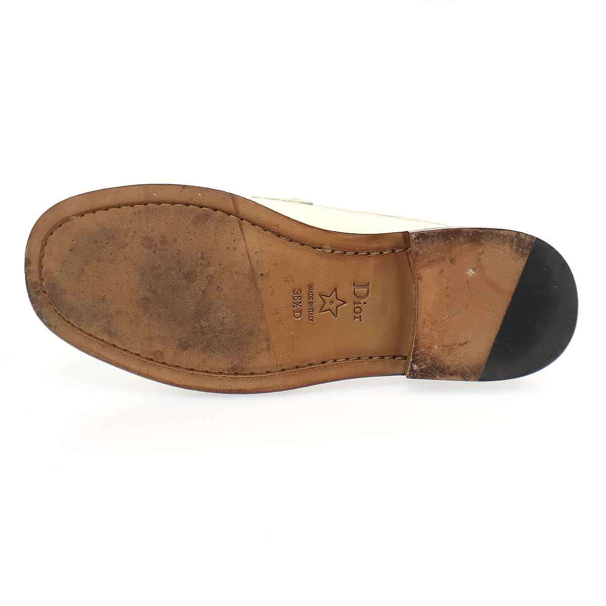 Dior Plate Leather Loafers Shu-z White — view 4