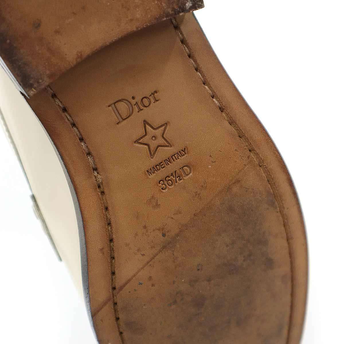 Dior Plate Leather Loafers Shu-z White — view 6