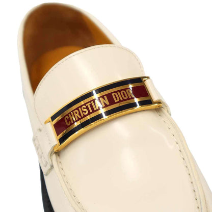 Dior Plate Leather Loafers Shu-z White — view 7
