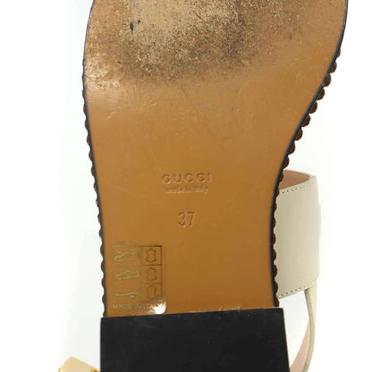 Gucci Che tola leather Sandals Gray Beige — view 6