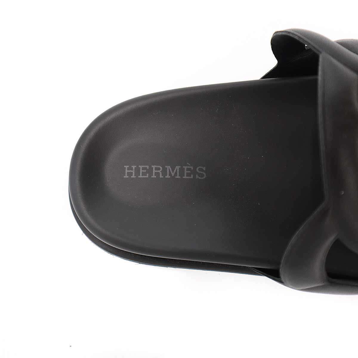 Hermes Extra Sandals tola Chaine D'ancre Black — view 5