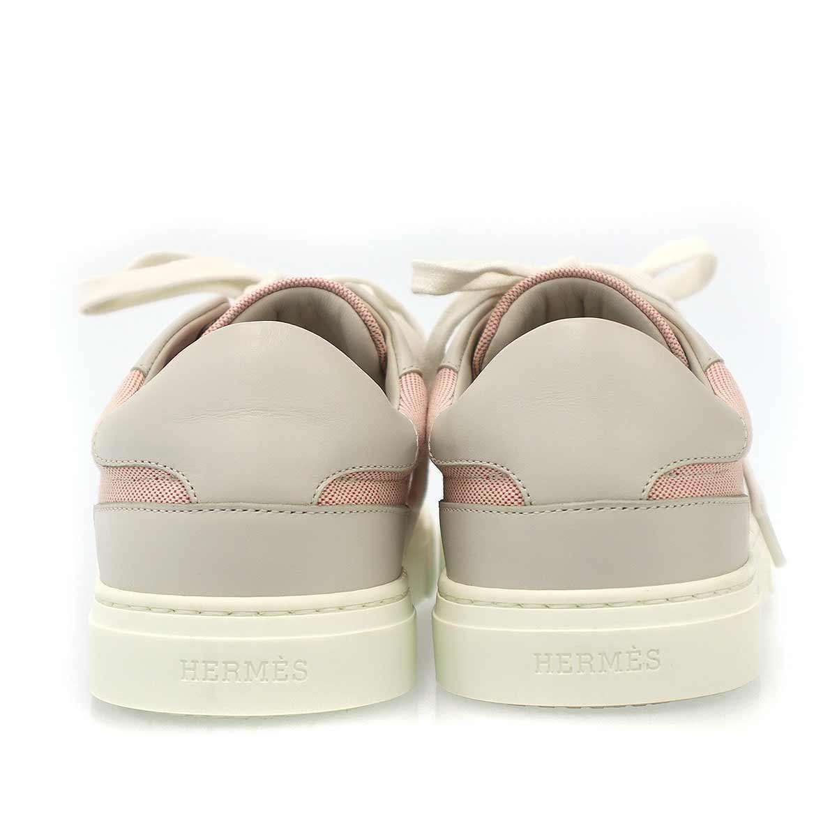 Hermes Kelly Low Cut Sneakers Pink Gray — view 3