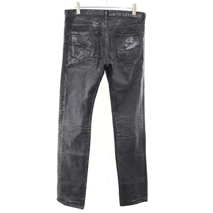 Dior Homme Dio Luster Jeans Lastar Denim Pants Black 34 — view 2