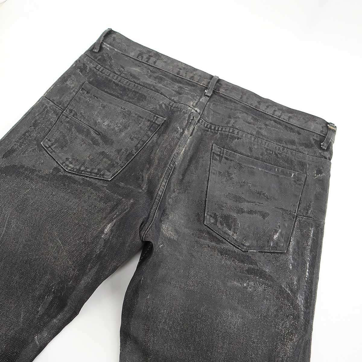 Dior Homme Dio Luster Jeans Lastar Denim Pants Black 34 — view 7