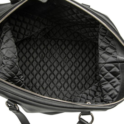 Chanel Black Silver Leather 1 Travel Bag — view 4