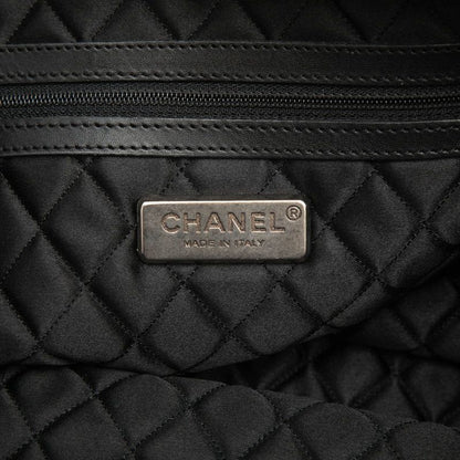 Chanel Black Silver Leather 1 Travel Bag — view 5