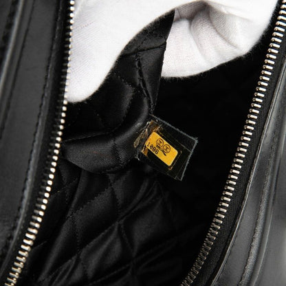 Chanel Black Silver Leather 1 Travel Bag — view 6
