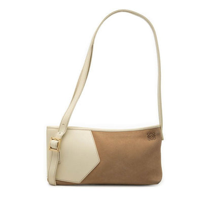 Loewe Shoulder Bag Beige White Leather