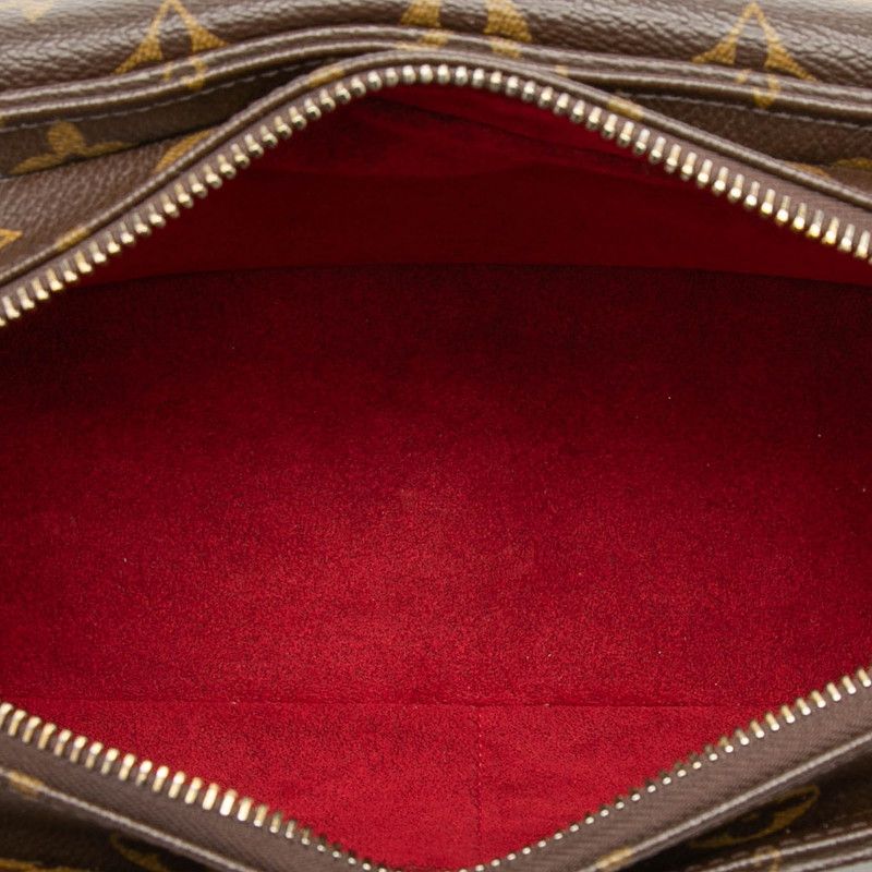 Louis Vuitton Monogram MM Shoulder Bag Brown Leather — view 4