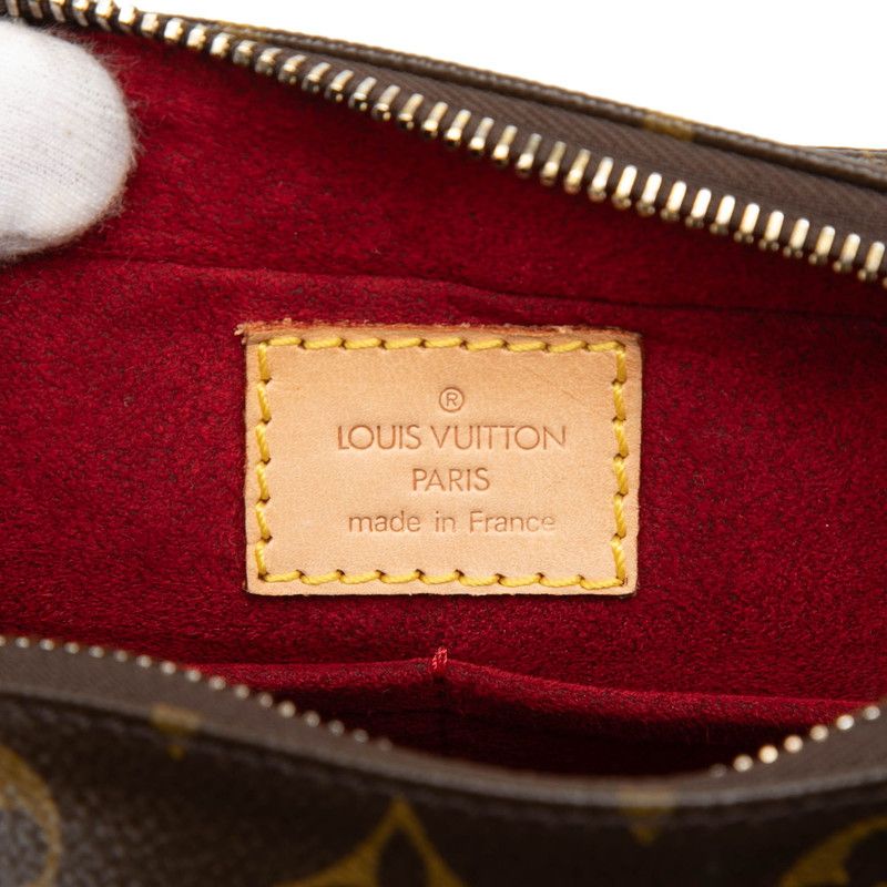Louis Vuitton Monogram MM Shoulder Bag Brown Leather — view 5