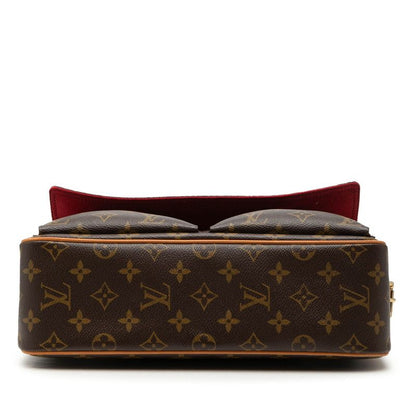 Louis Vuitton Monogram MM Shoulder Bag Brown Leather — view 3