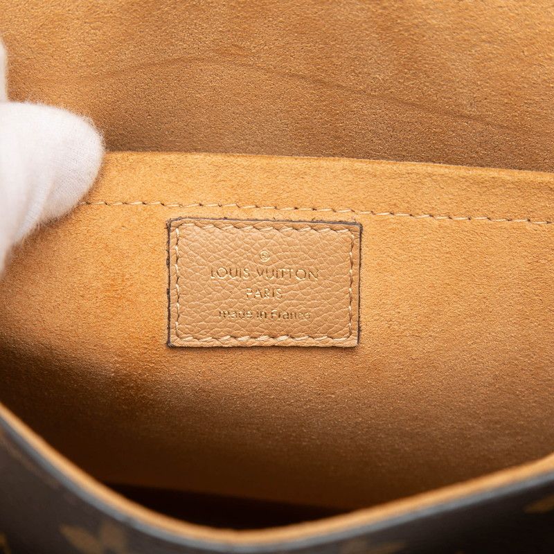 Louis Vuitton Monogram 2-Way Shoulder Bag Sesame Brown Leather — view 5