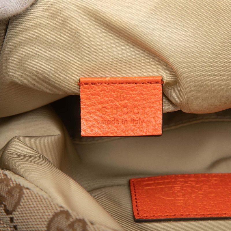 Gucci North Face GG Canvas panine Baninepanine Beige Orange Backpack — view 6